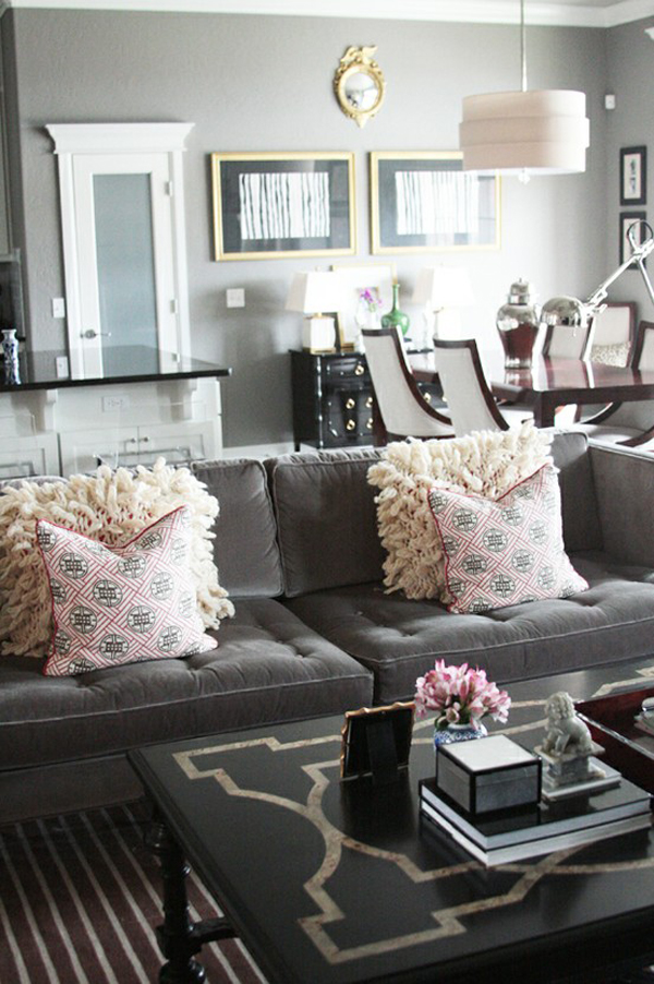 Grey Furniture Living Room Decor Ideas - Grey Couch Decor Ideas