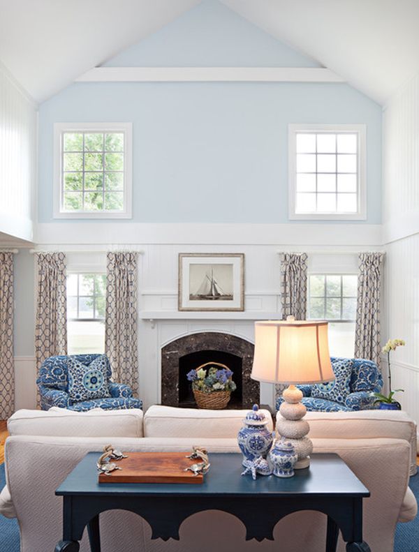 high-ceiling-living-room-ideas-blue
