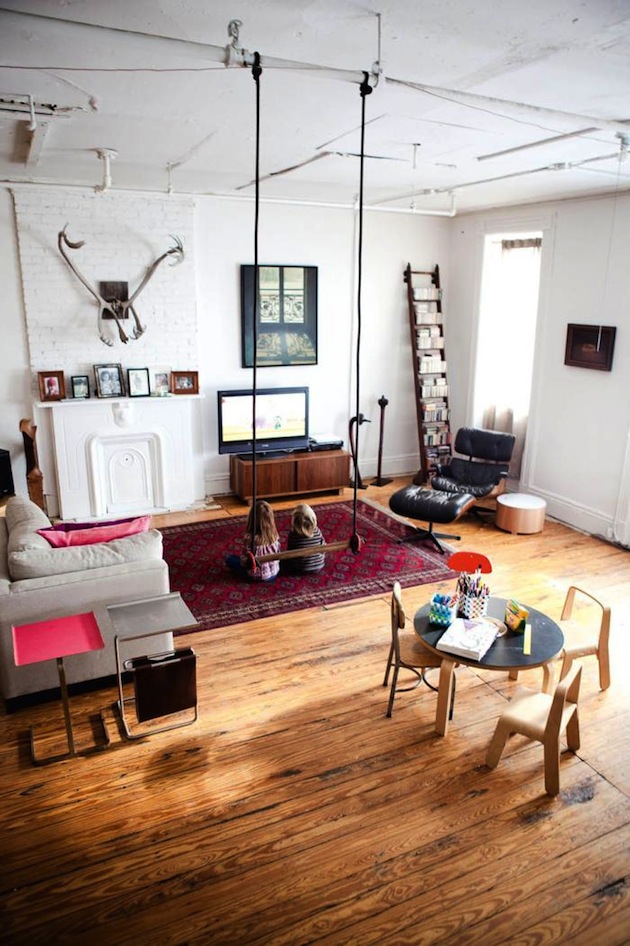 living-room-with-swing
