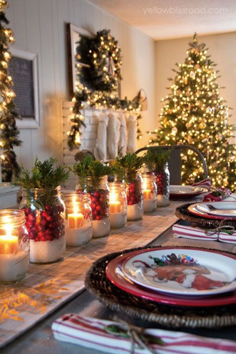 Mason Jars Christmas Decoration Ideas