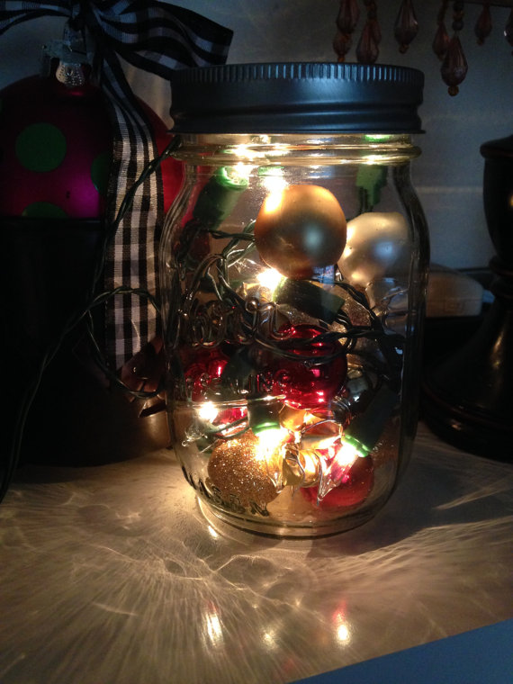 Mason Jars and Christmas Lights