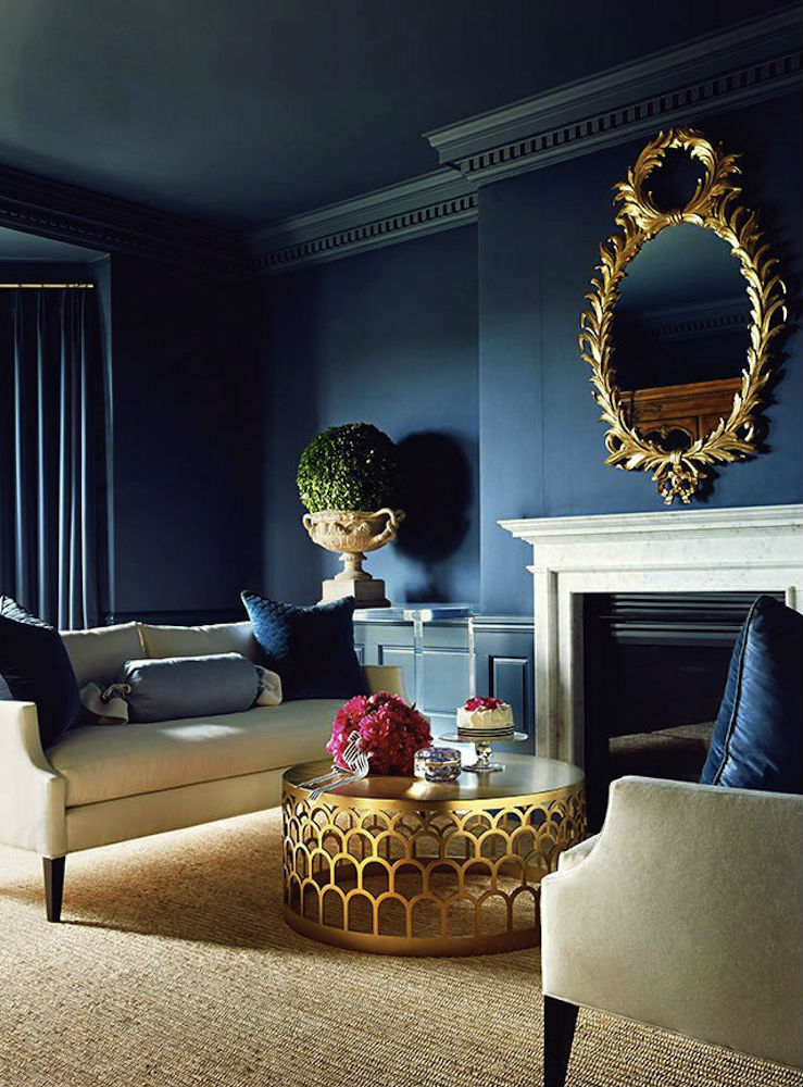 27 Navy Living Room Design Ideas - Decoration Love