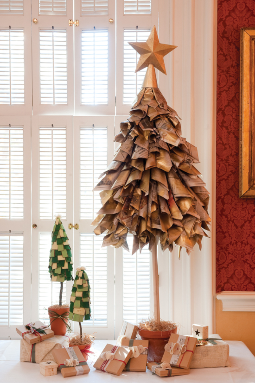 Newspaper DIY Christmas Tree
