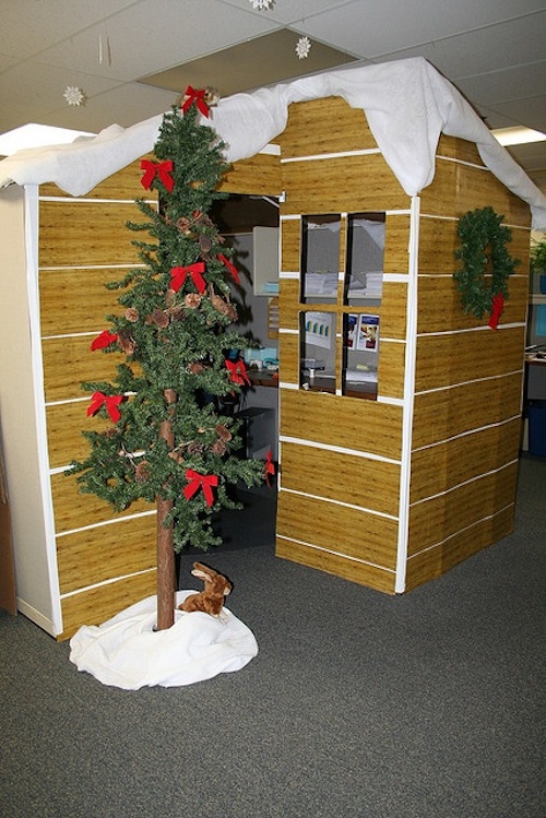 Office Cube Christmas Decorating