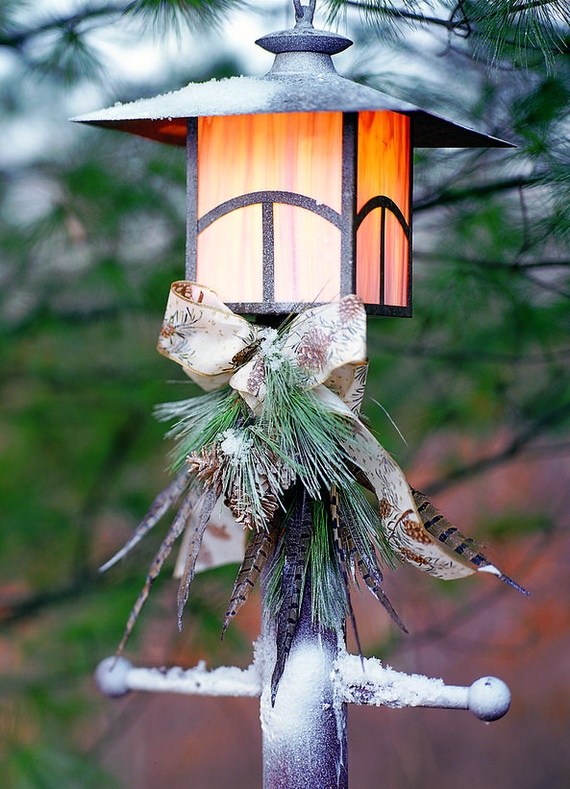 Outdoor Lamp Post Christmas Decorating Ideas Pinterest