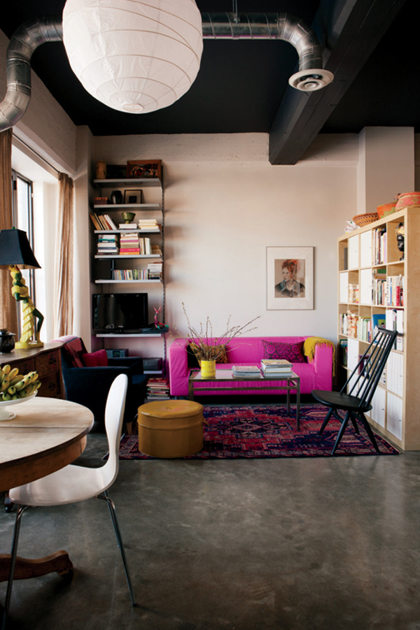 pink-and-magenta-living-room