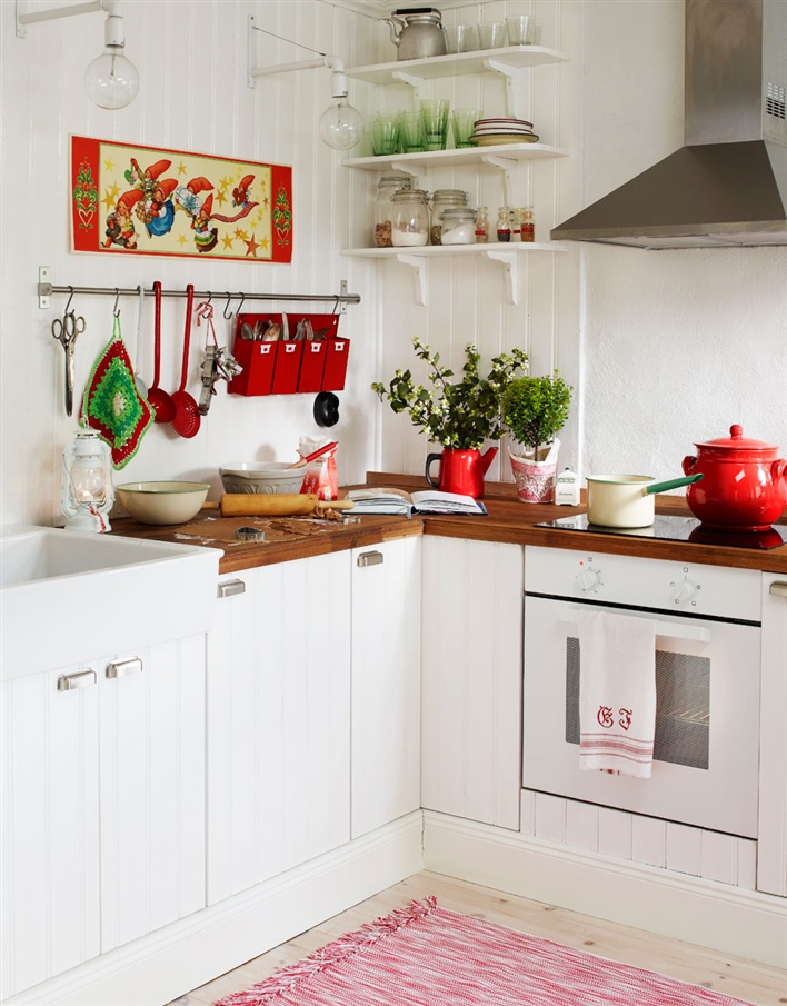 Red and White Kitchen Decorating Ideas