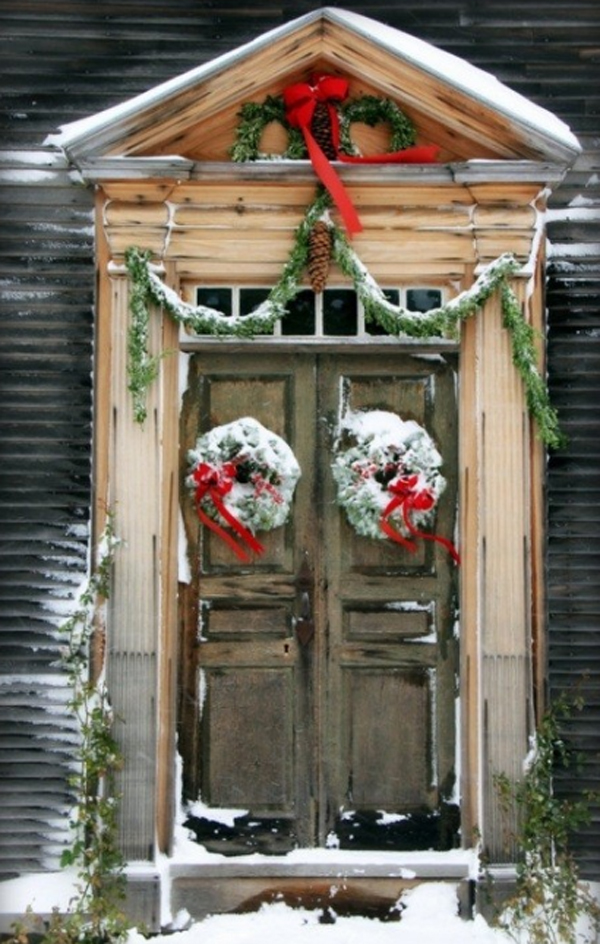 Rustic Christmas Door