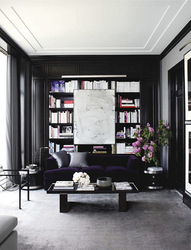 sleek-black-living-room