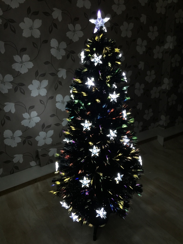 black-white-christmas-tree-with-lights