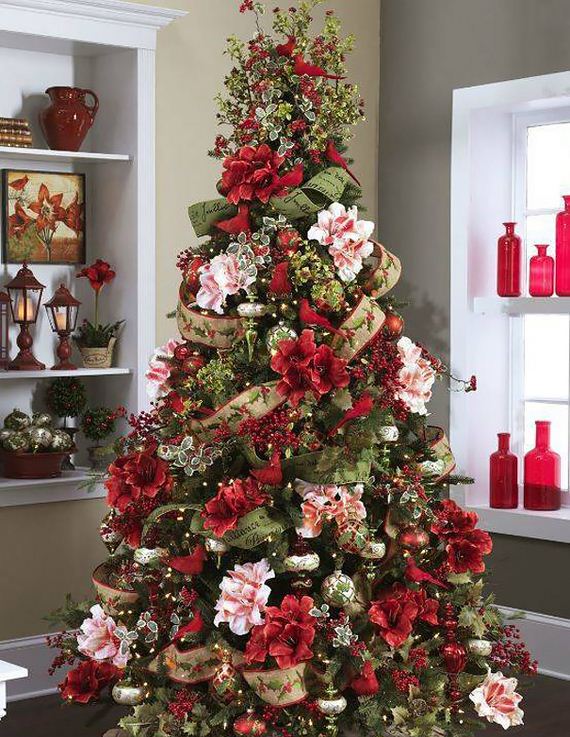 christmas-tree-decorating-ideas-with-flowers
