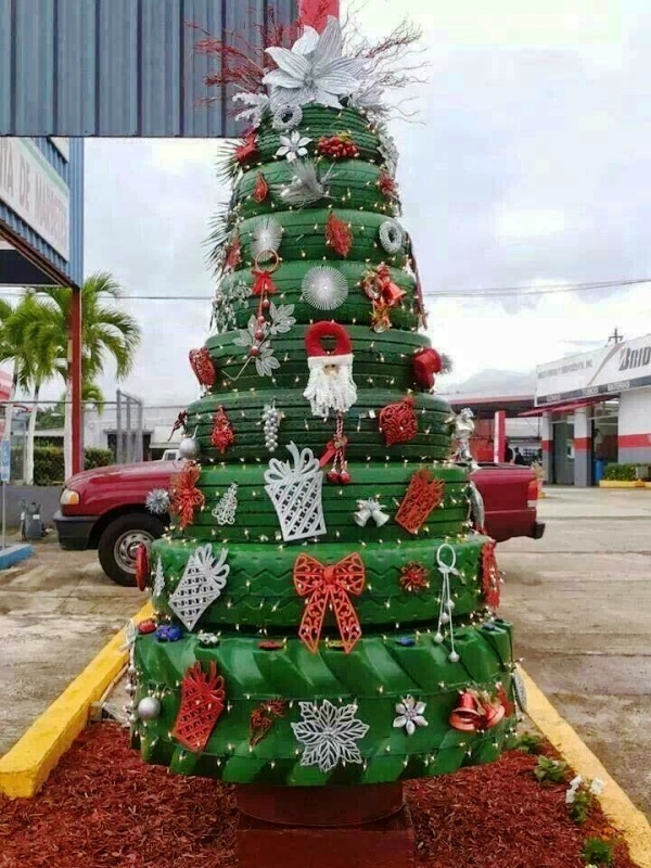 christmas-tree-made-of-tires
