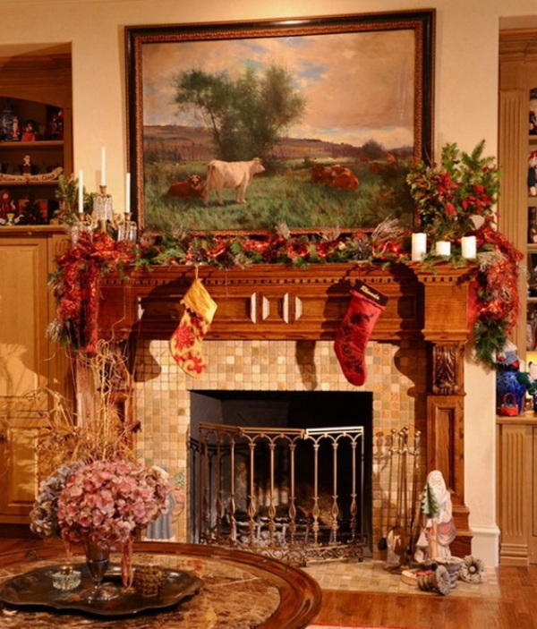 gorgeous-christmas-fireplace-decorations-ideas