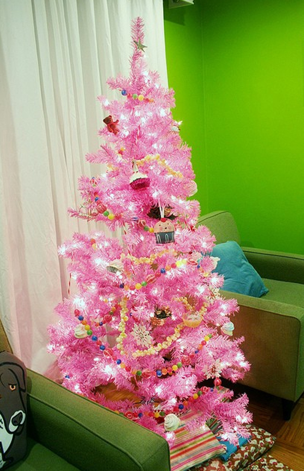 pink-christmas-tree-decorating