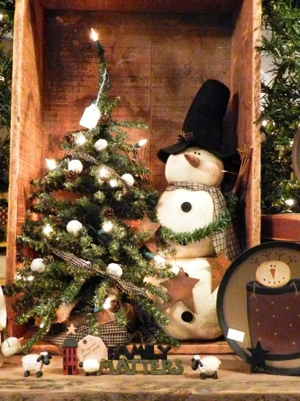 primitive-snowman-christmas-tree-decorated-fine-design