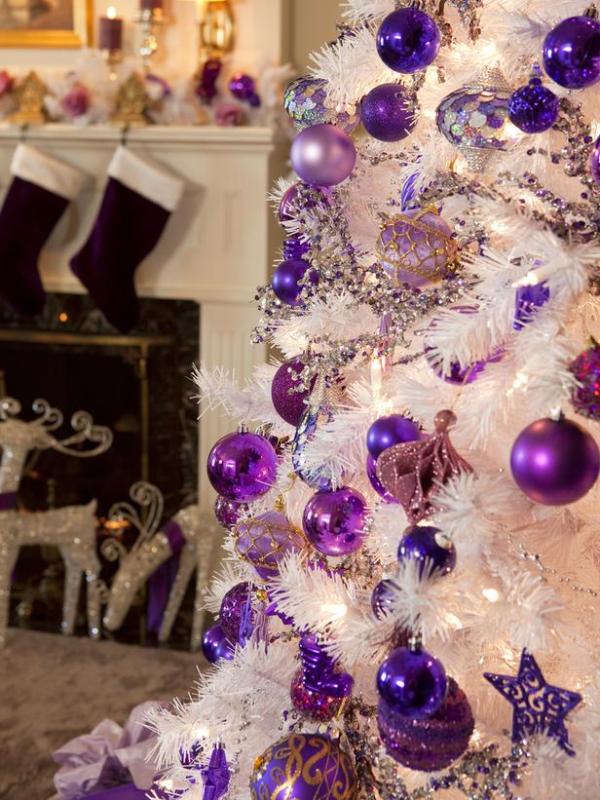 purple-and-white-christmas-decorations