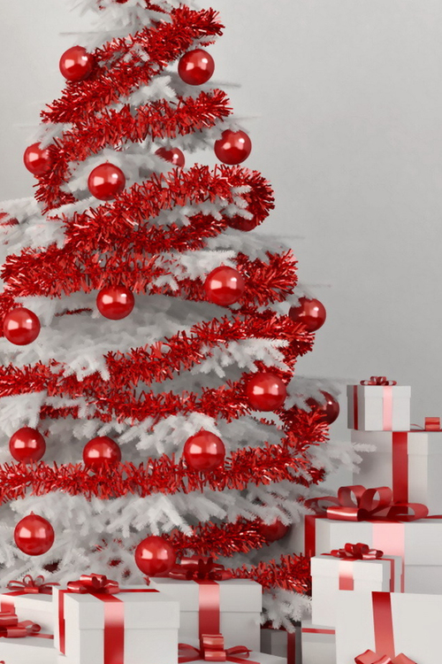 red-and-white-christmas-tree
