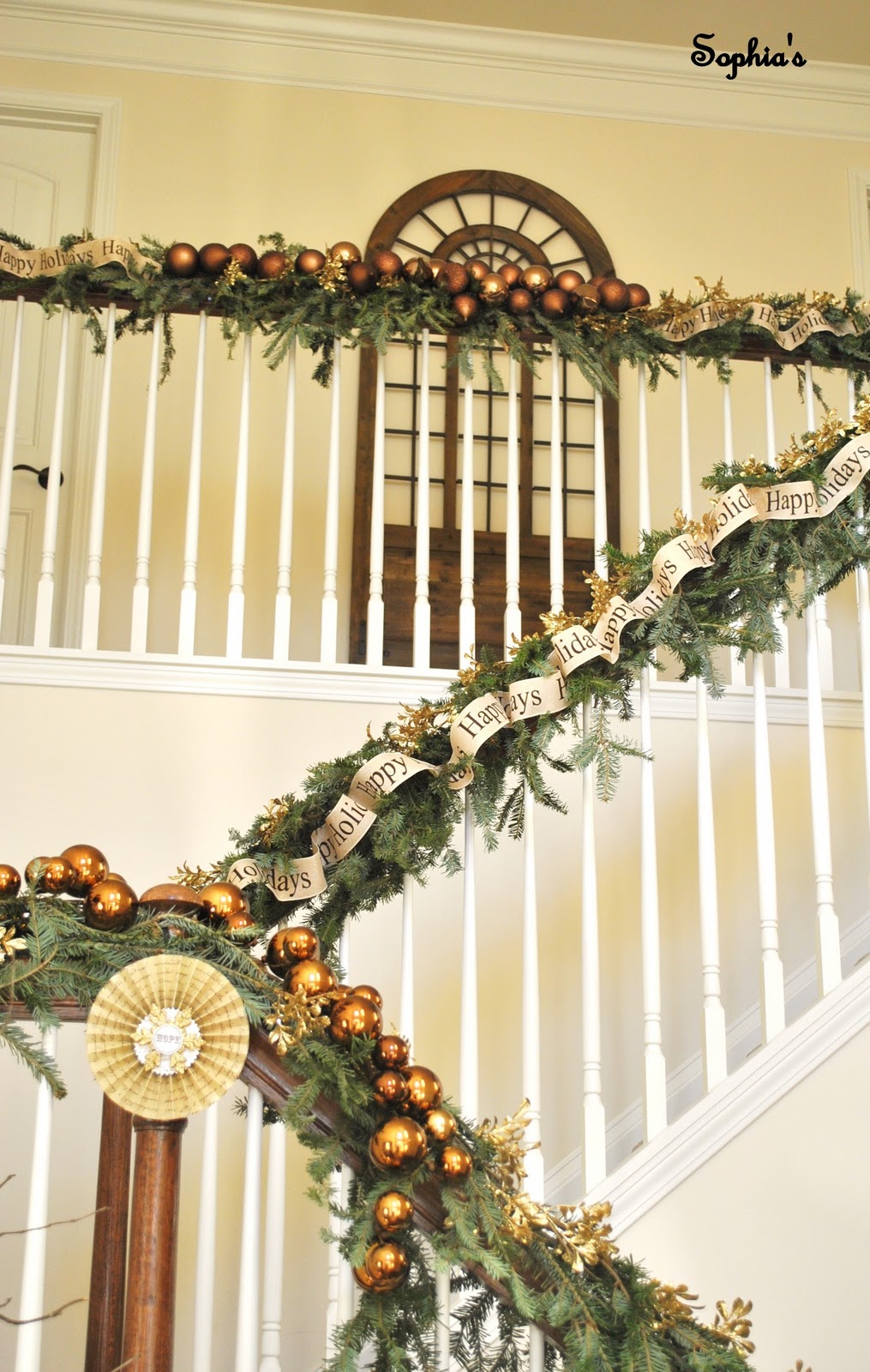 Unique Staircase Christmas Decorations for Large Space