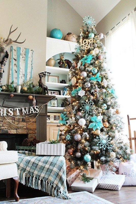 33 Turquoise Christmas Tree Decorations Ideas Decoration Love