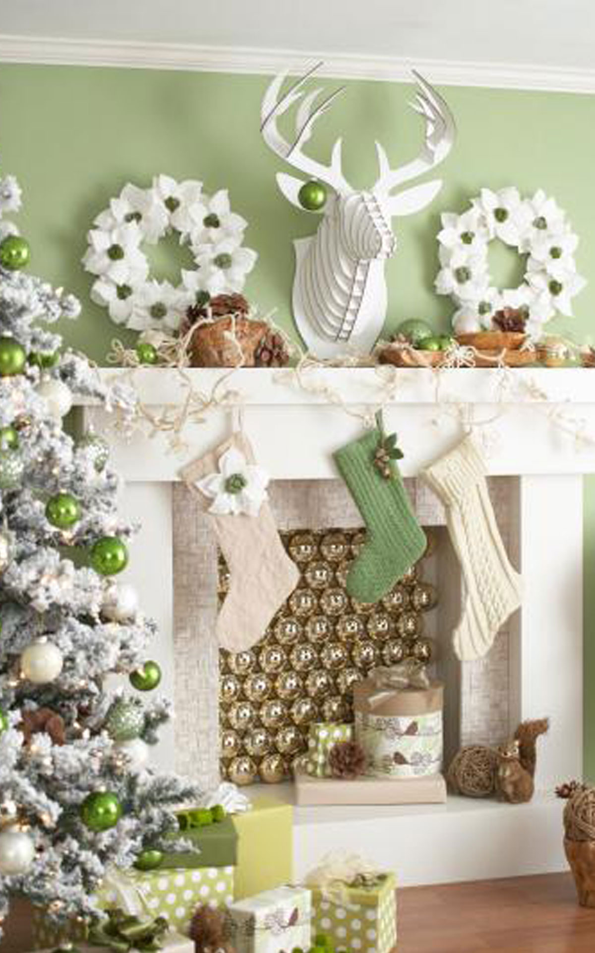 white-christmas-mantel-decorating-ideas-homes