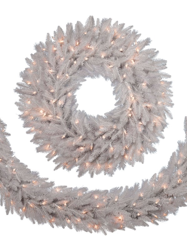 white-christmas-wreaths-and-garland