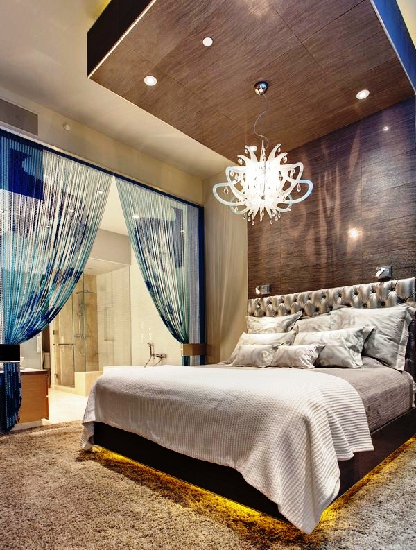 modern-bedroom-with-chandelier