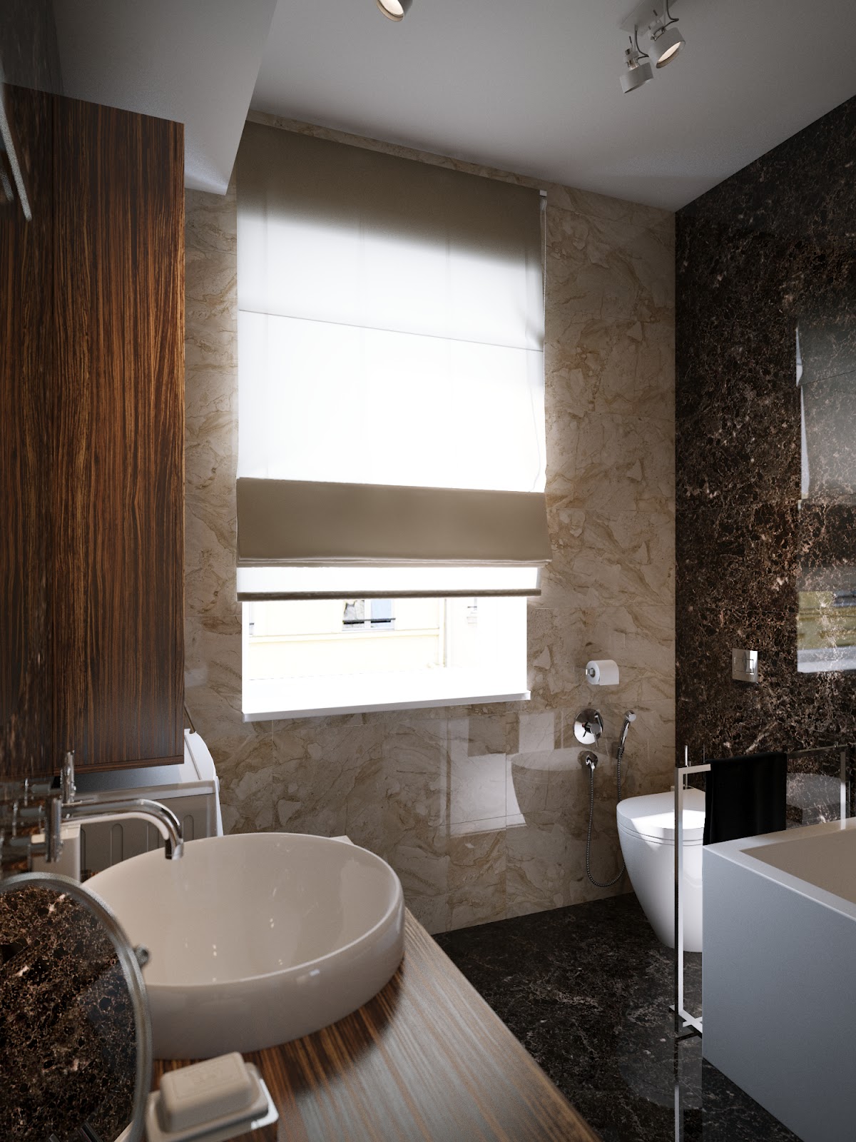 Modern Apartment Contemporary Bathroom Design