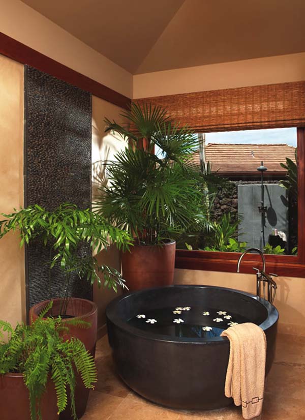 Outdoor Asian Bathroom Design