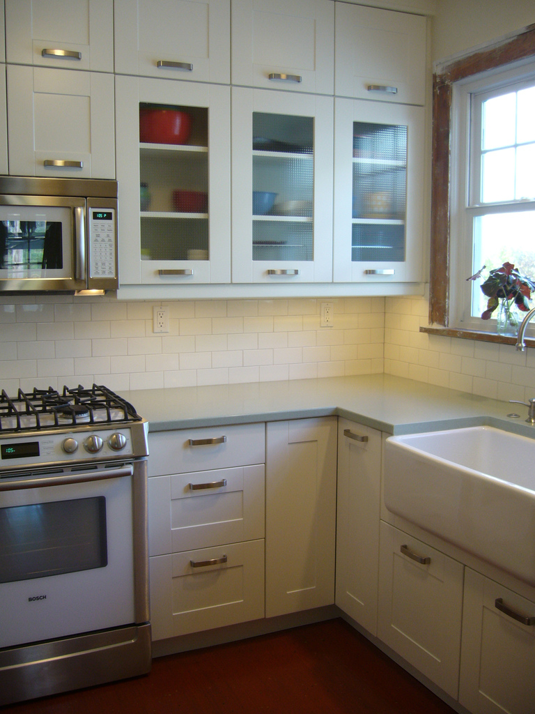 White Cabinet Farmhouse Kitchen Design