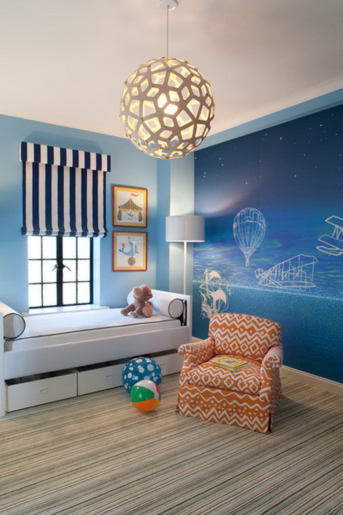 Asian Kids Bedroom Ideas with Wall Mural
