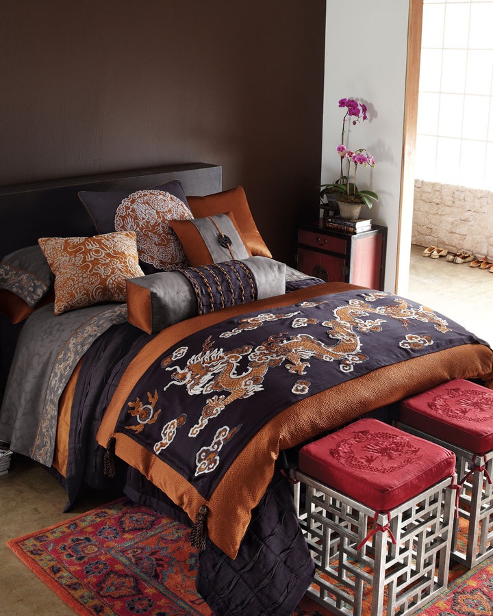 Asian Oriental Bedding Bedroom
