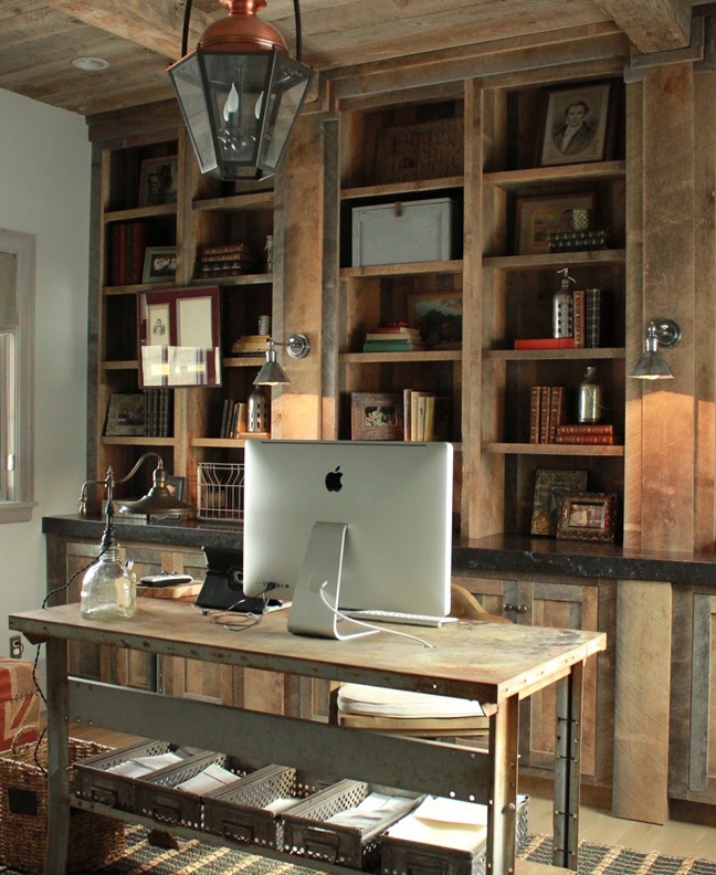 Awesome Rustic Home Office Design