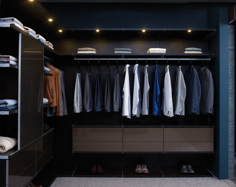 Black Eclectic Closet Design