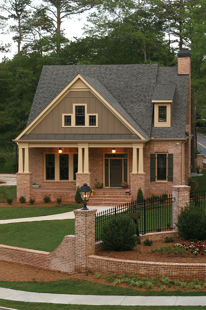 Brick Craftsman Style House Exterior Design