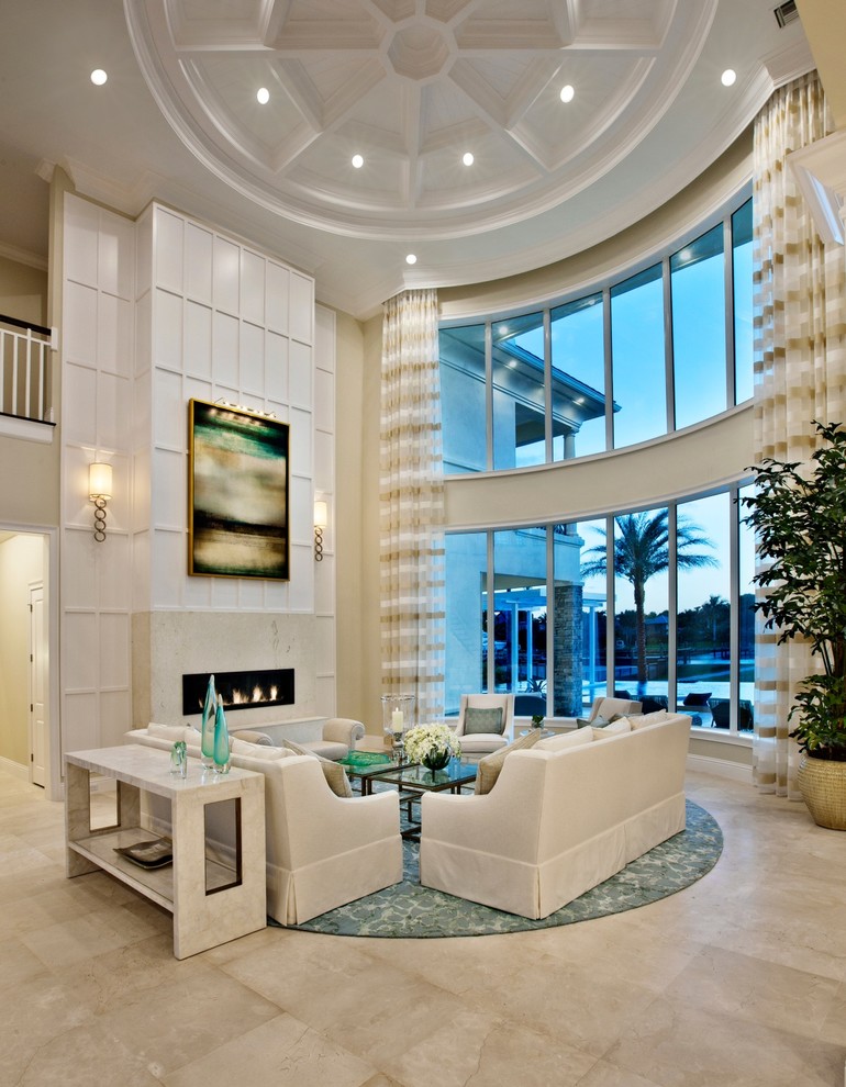 Bright Tropical Living Room Design