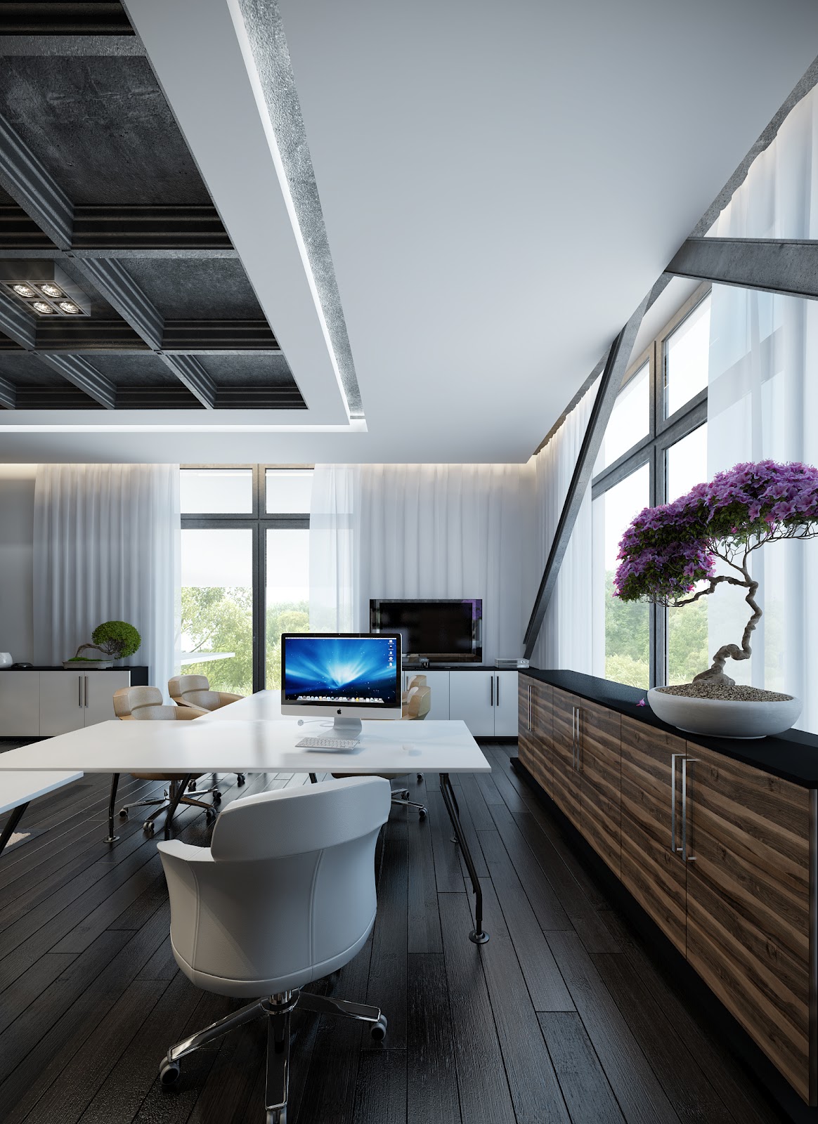Contemporary Cool Home Office Design