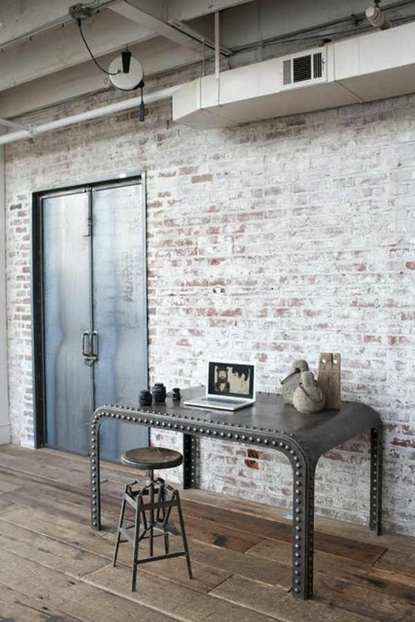 Country Industrial Home Office Design