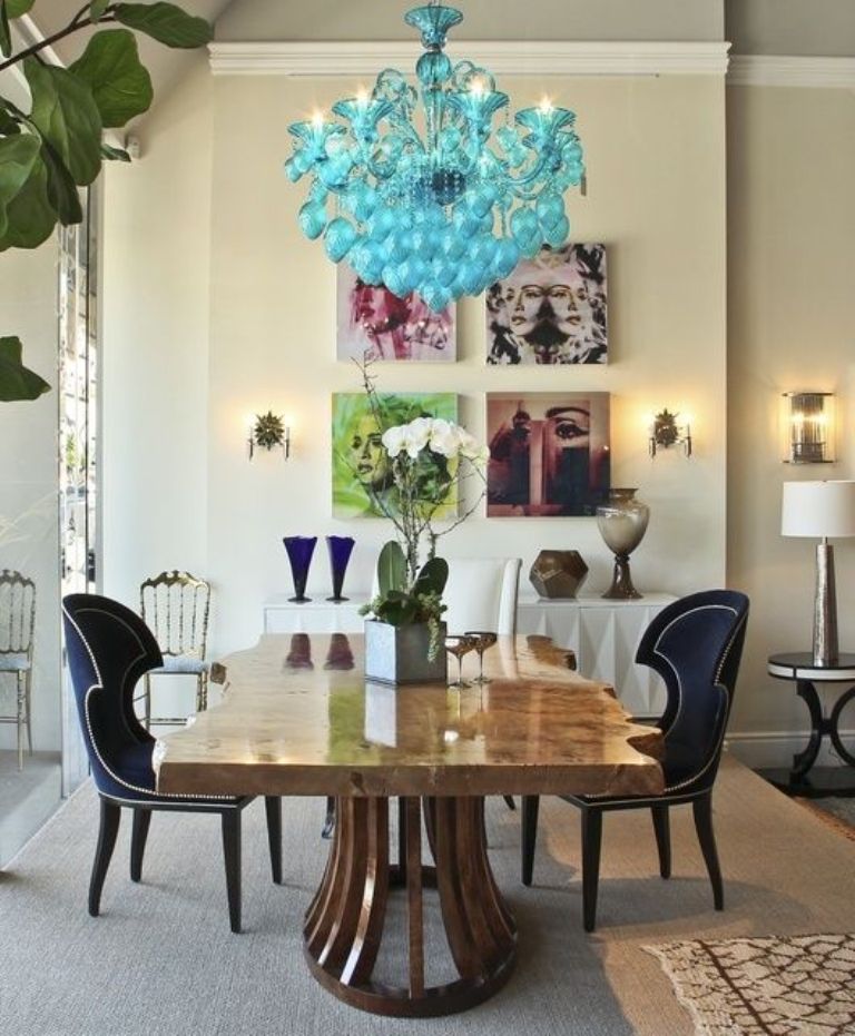 Dramatic Eclectic Dining Room