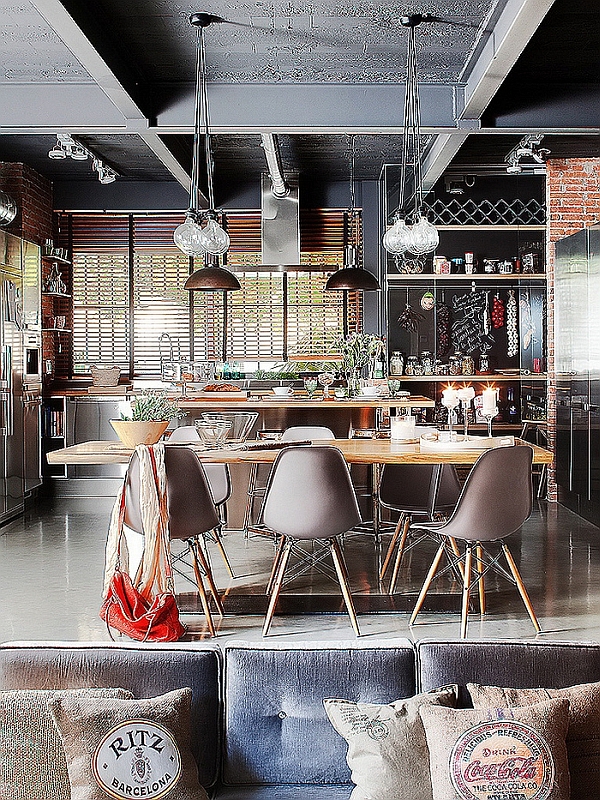 Exclusive Industrial Dining Room Design