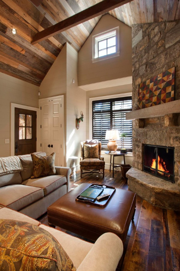 Rustic Ceiling Designs for Living Room