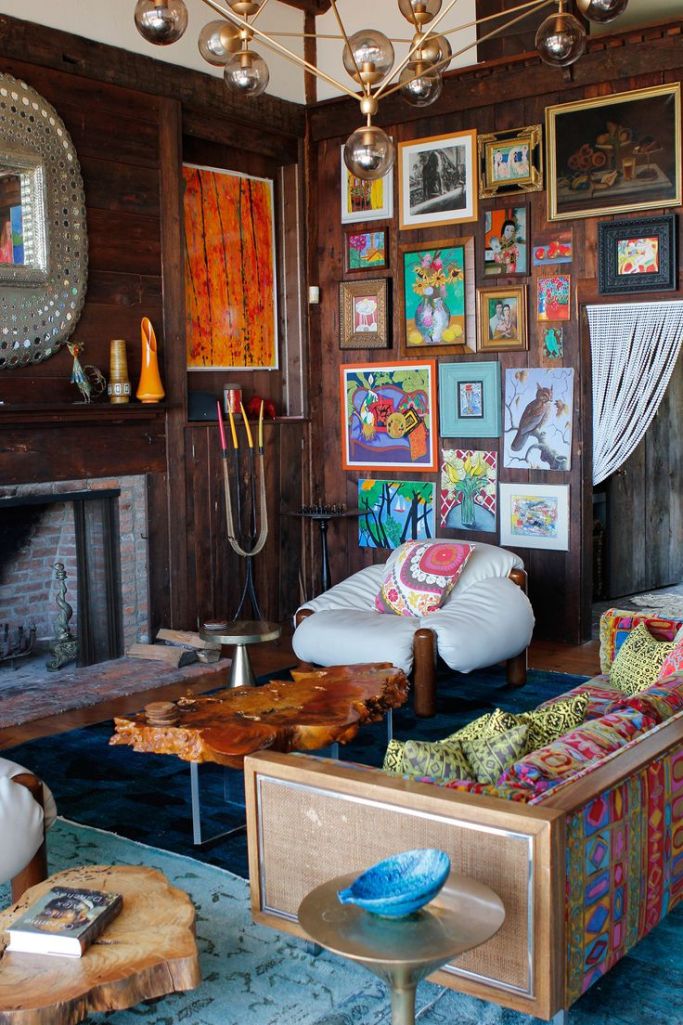 Rustic Eclectic Living Room Design