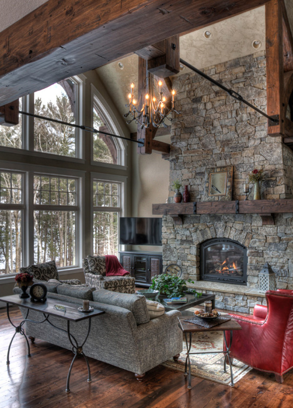 Rustic Living Room with Fireplace Ideas