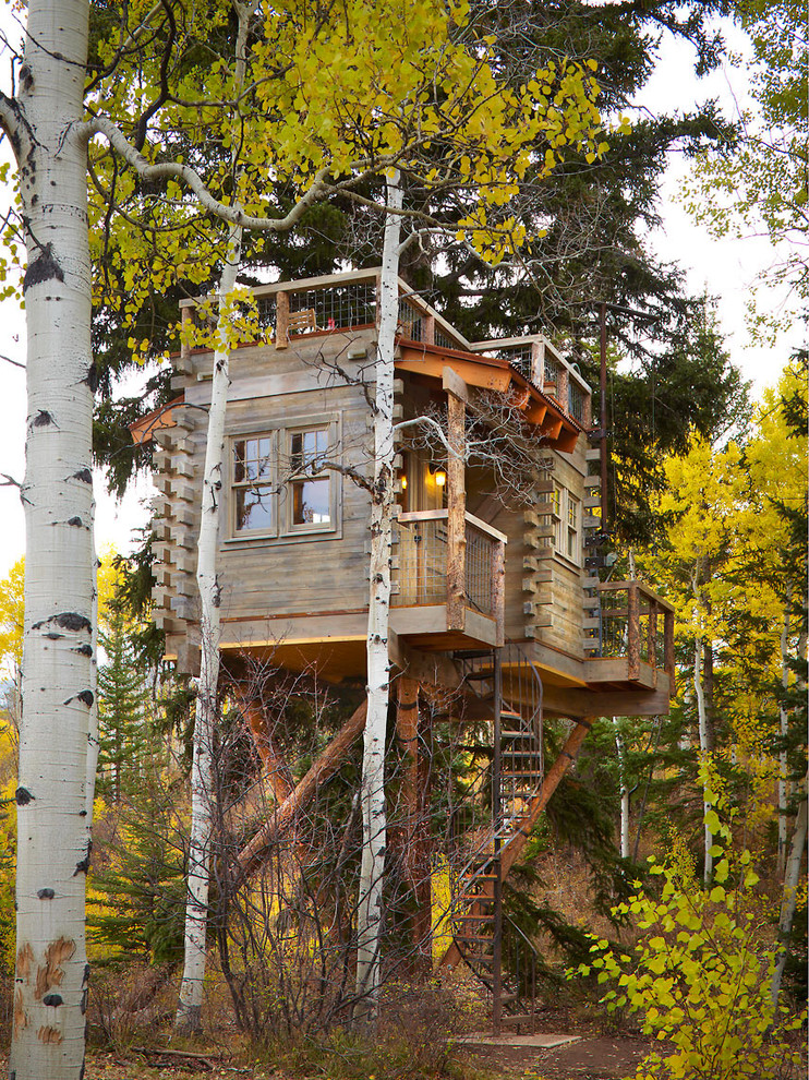 Rustic Tree House Exterior Design