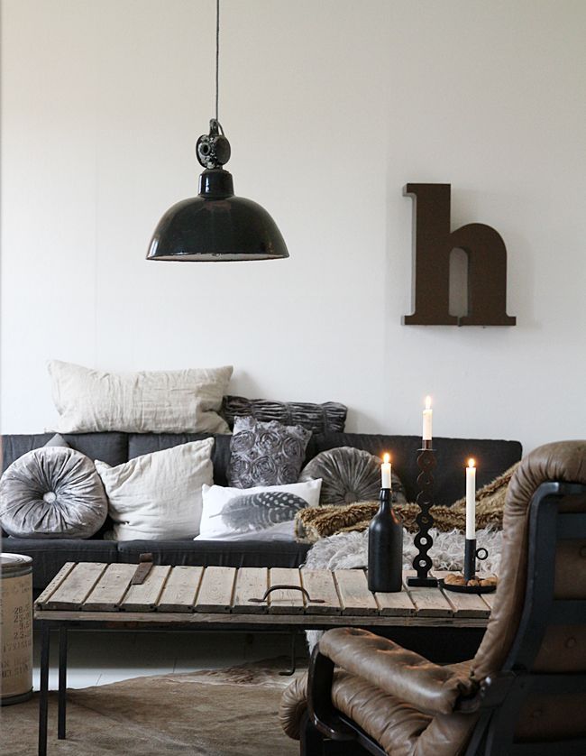 Stylish Industrial Living Room Design