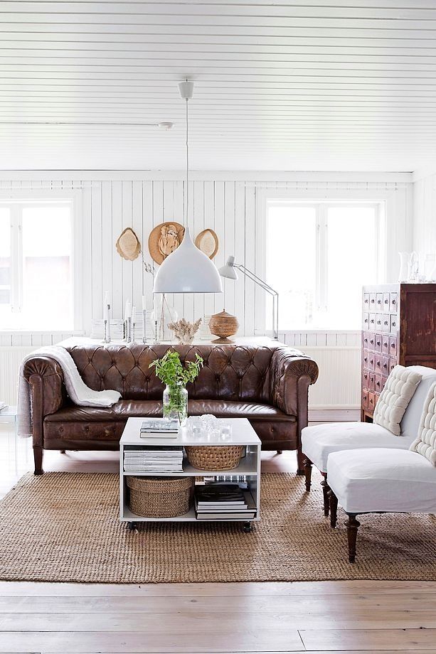 Swedish Farmhouse Living Room Design