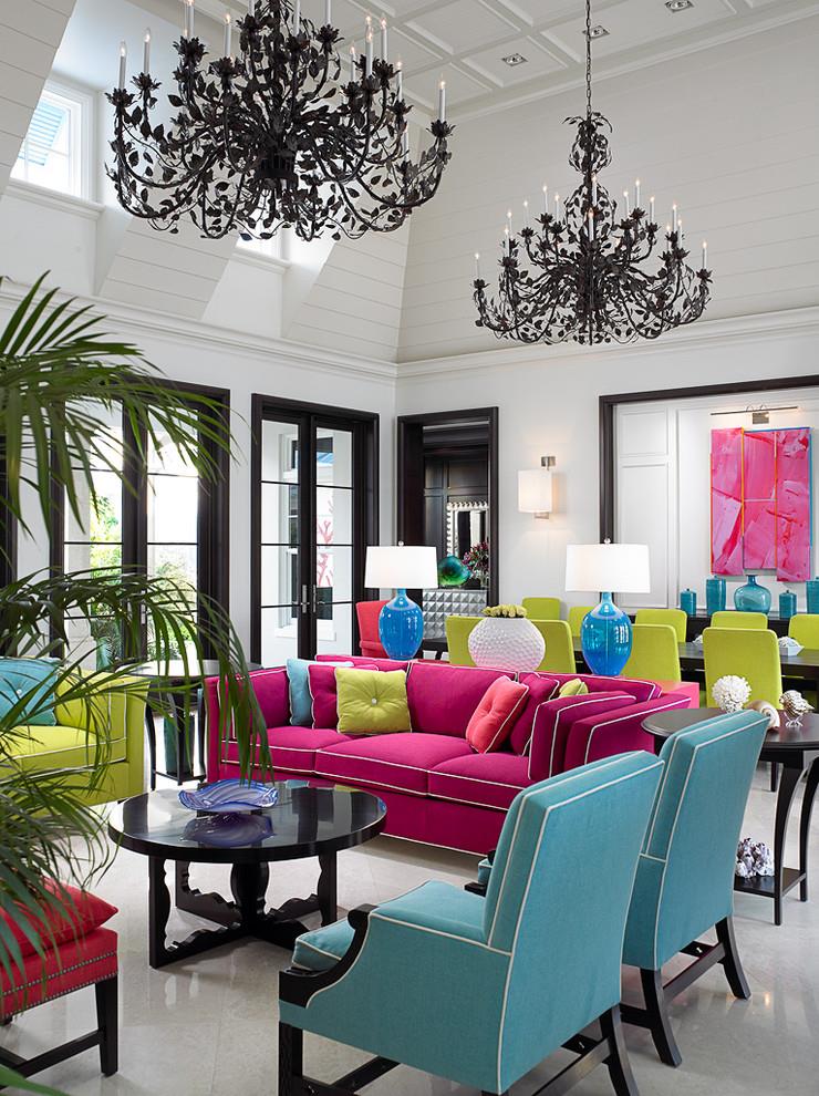 Tropical Style Living Room Decor Design