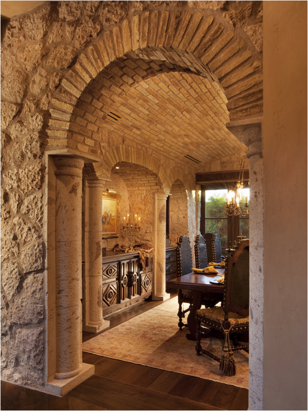 Tuscan Southwestern Dining Room Design Ideas