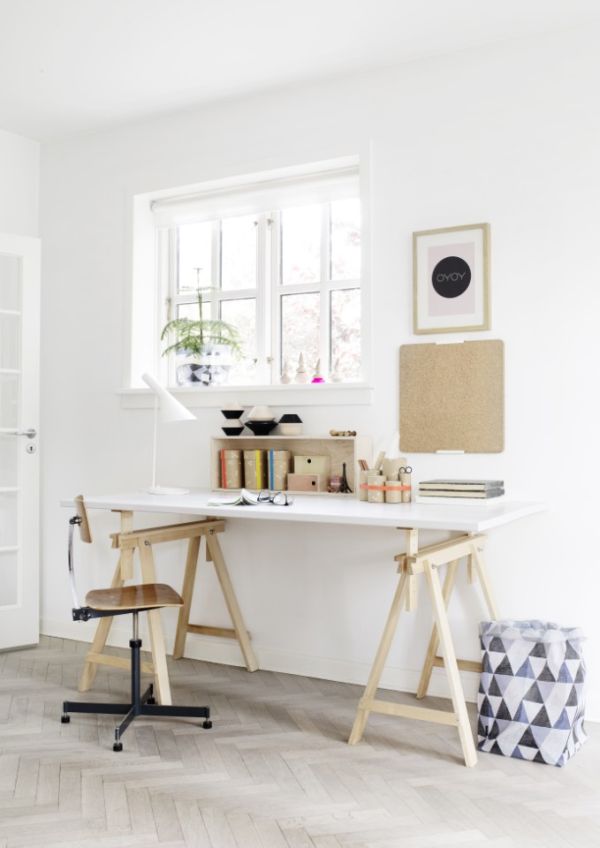 scandinavian white desk Home Office design