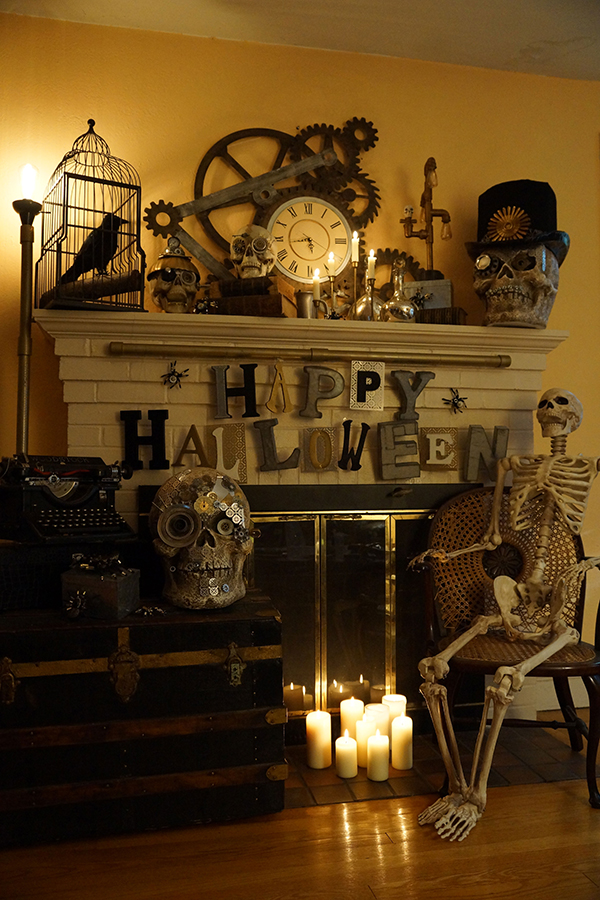 DIY Steampunk Indoor Halloween Decorations