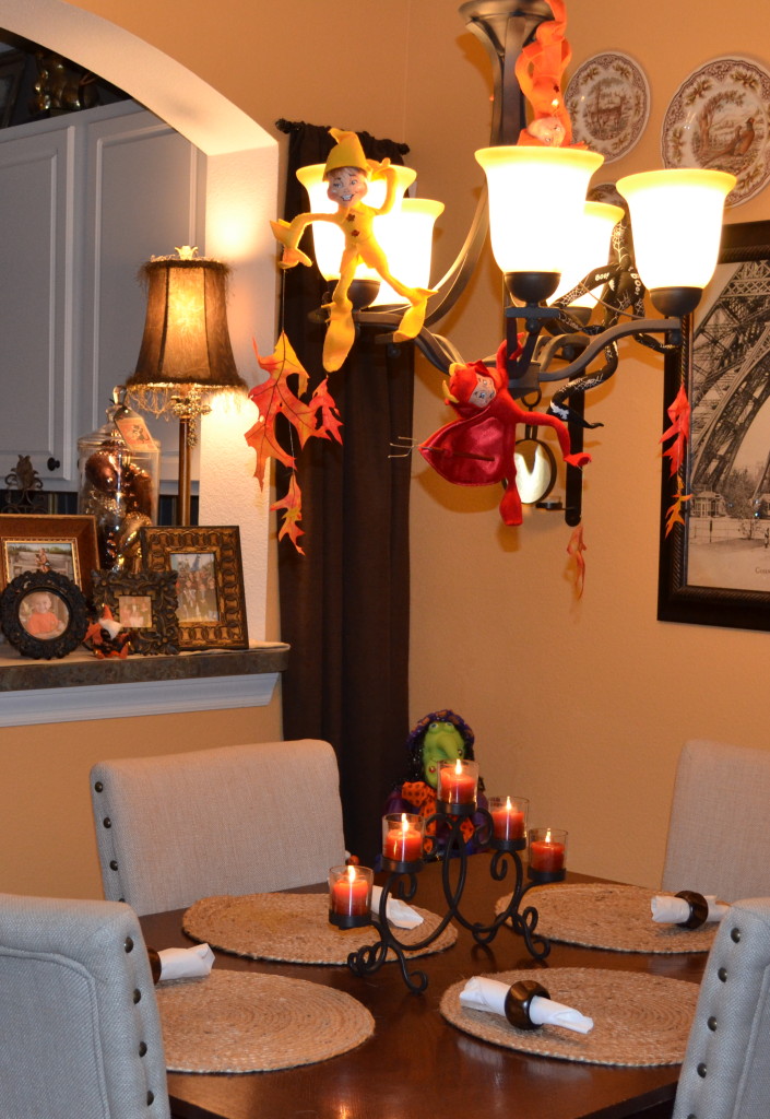 Halloween Decorations in Dining Room